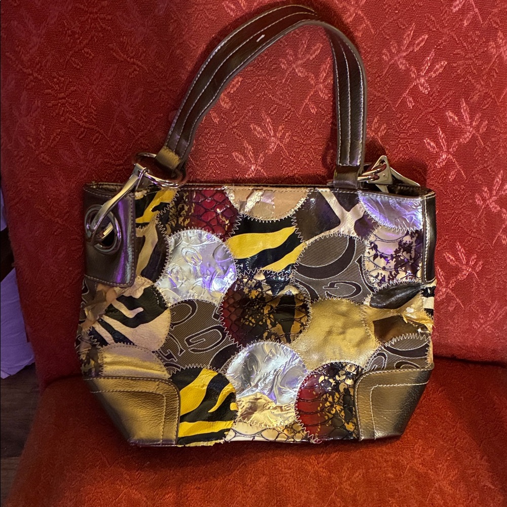 Patchwork Leather Tote Bag